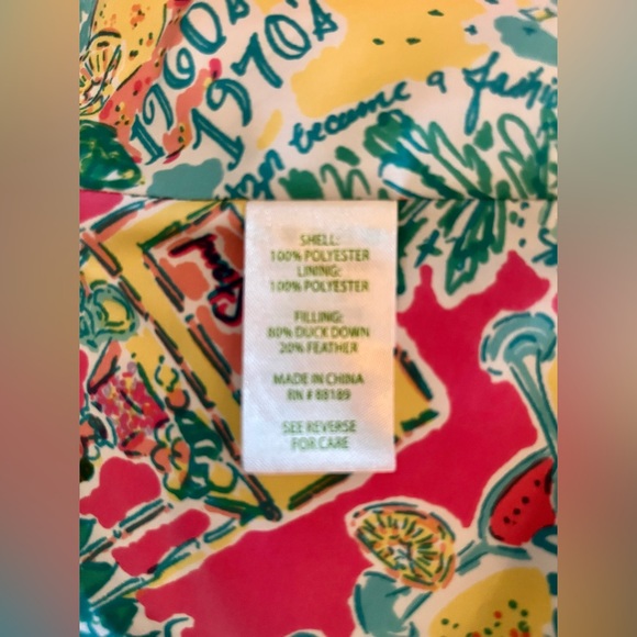 Lily Pulitzer Isabella Flamingo Pink Down Vest Size XS, Like new! - Picture 6 of 9